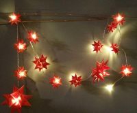 Lichterkette für Weihnachten aus Fröbelsternen selber machen